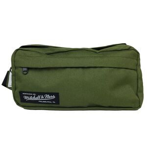 Mitchell & Ness Olive Waist Bum‎ Bag Fanny Pack Nylon Brande Woven Label NWT